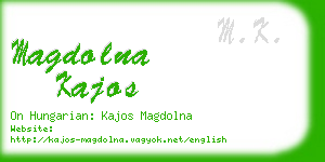 magdolna kajos business card